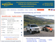 Tablet Screenshot of eurocars-creta.com